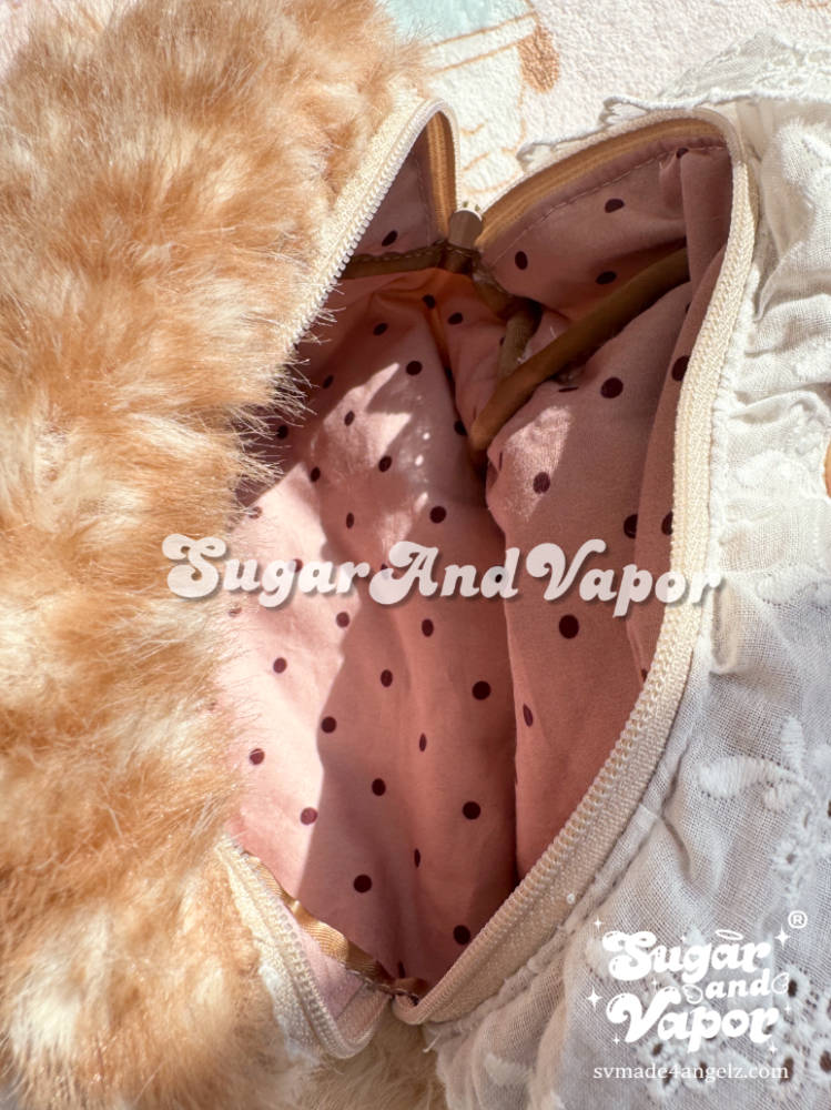 Fawn Dream Lace Furry Coquette Mini Bag-BAGS-SugarAndVapor
