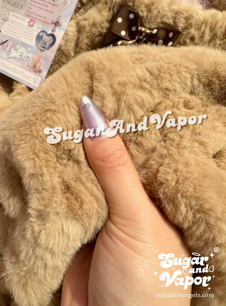 Furry Kawaii Bear Plush Pajama Set-Lingeries-SugarAndVapor