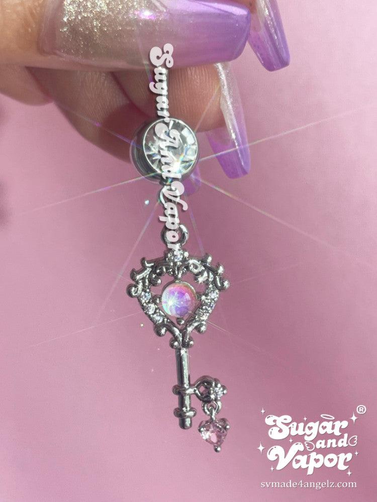 Girly Antique Key Belly Ring-Belly Ring-SugarAndVapor