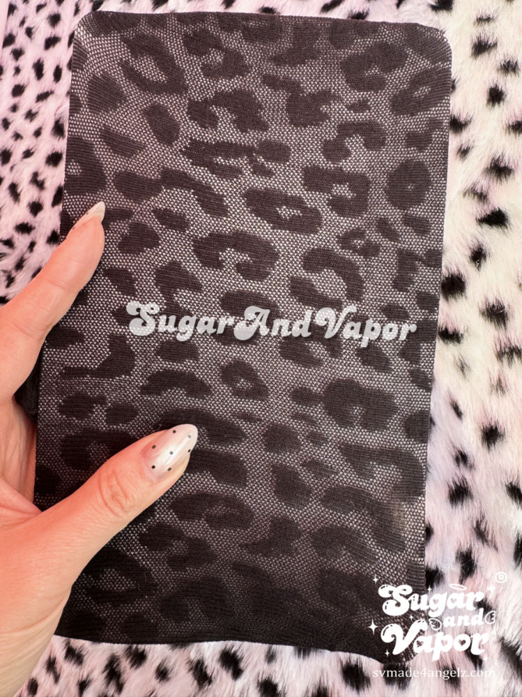 Grunge Leopard Black Tights Pantyhose-SOCKS & TIGHTS-SugarAndVapor