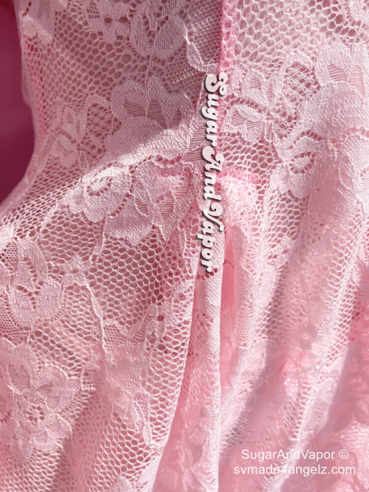 Jules Pink Lace See-through Dress-DRESSES-SugarAndVapor