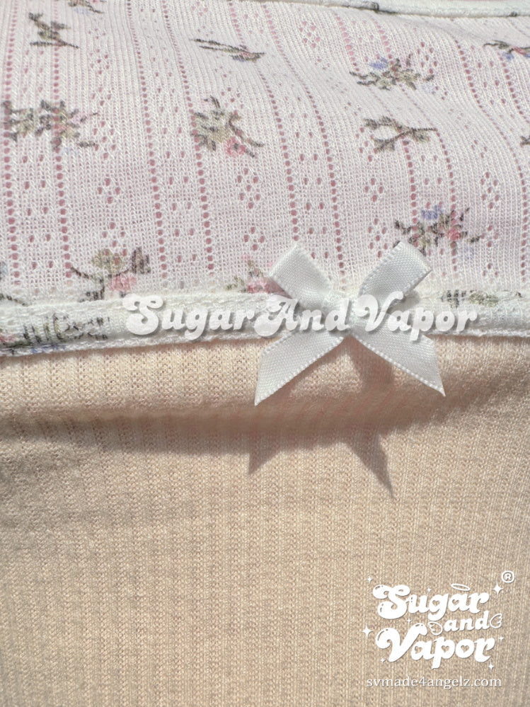 Juniper Floral Patch Girly Tank Top-TOPS-SugarAndVapor