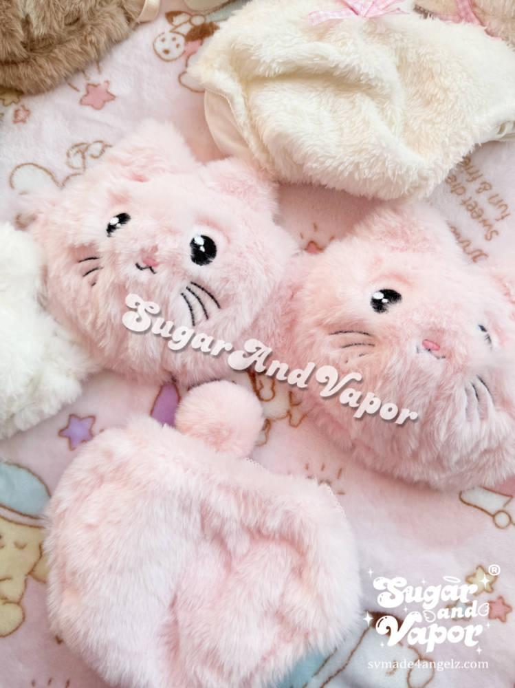 Kawaii Plush Animals 2 Pcs Warm Furry Bra Set-Lingeries-SugarAndVapor