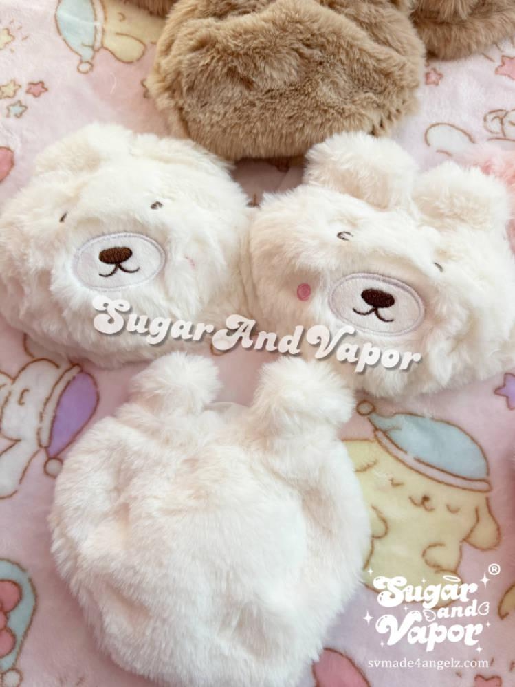 Kawaii Plush Animals 2 Pcs Warm Furry Bra Set-Lingeries-SugarAndVapor