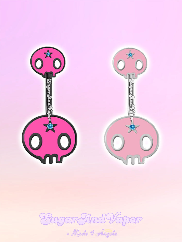 Kawaii Skull Belly Button Ring-Belly Ring-SugarAndVapor