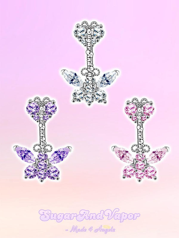 Lacey Fairy Butterlfy Belly Ring-Belly Ring-SugarAndVapor