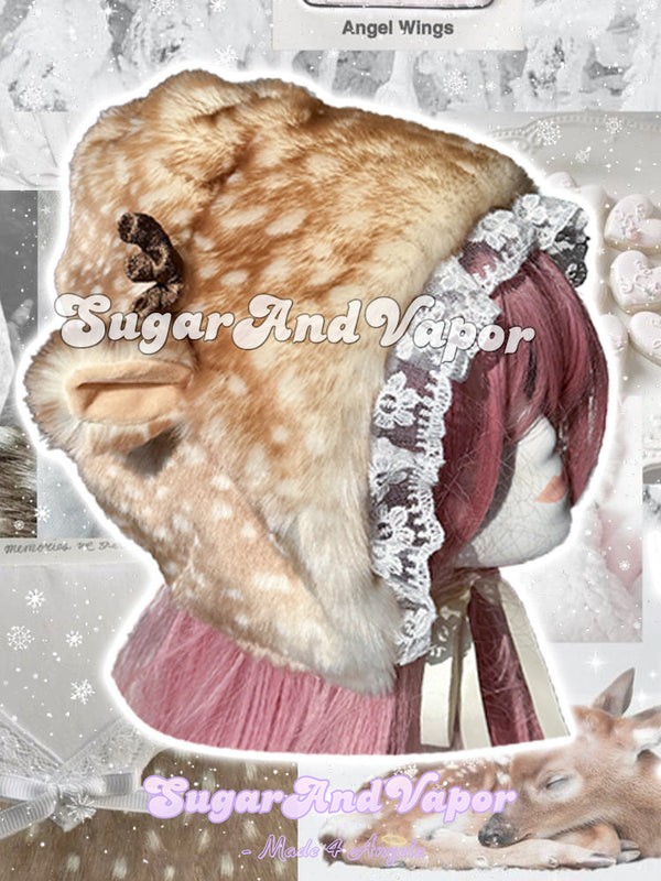 Lucina Fawn Woodland Furry Lolita Hat-Hats-SugarAndVapor