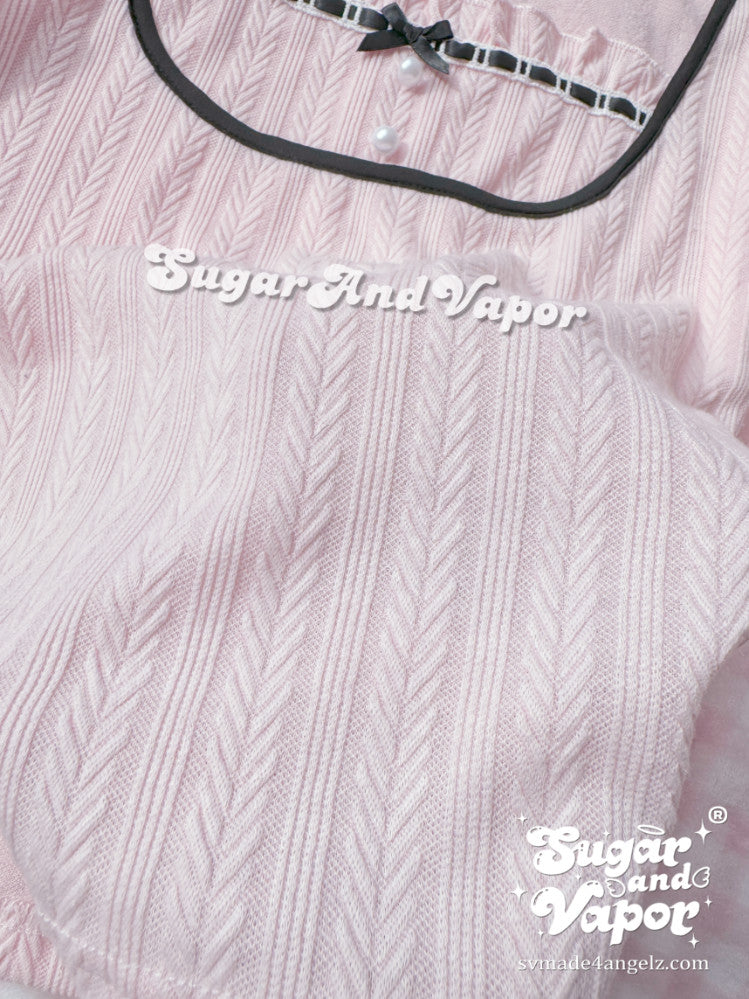 Mira Vintage Sweet Knit Long Sleeve Top-TOPS-SugarAndVapor