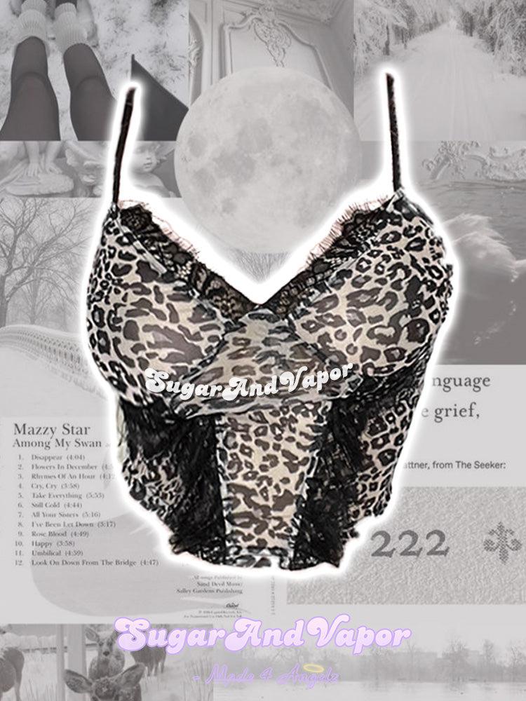 Nadia Mesh Leopard Cami Crop Top-TOPS-SugarAndVapor