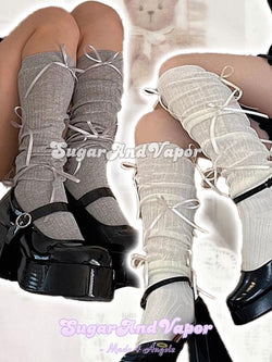 Penelope Ribbons Knee/Thigh High Stockings-SOCKS & TIGHTS-SugarAndVapor