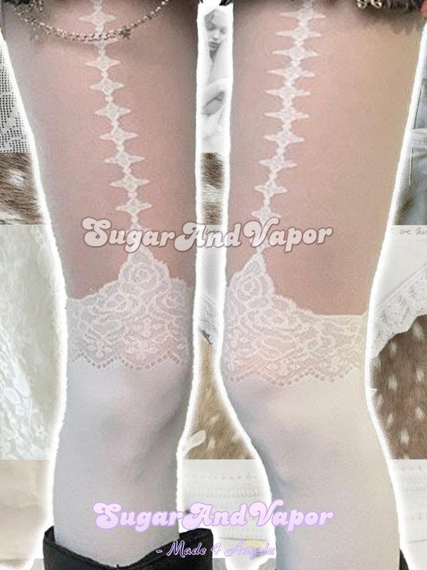 Sanna Lolita Sheer Pantyhose Tights-SOCKS & TIGHTS-SugarAndVapor