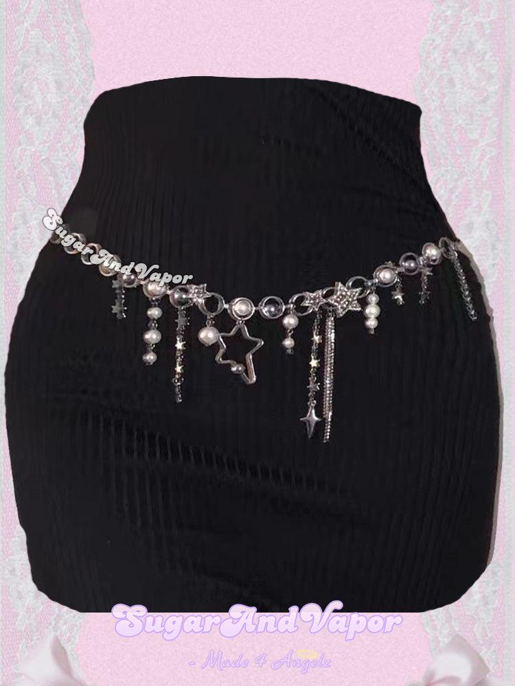 Sasha Dreamy Stars Tassels Belly Chain-Belly Chains-SugarAndVapor