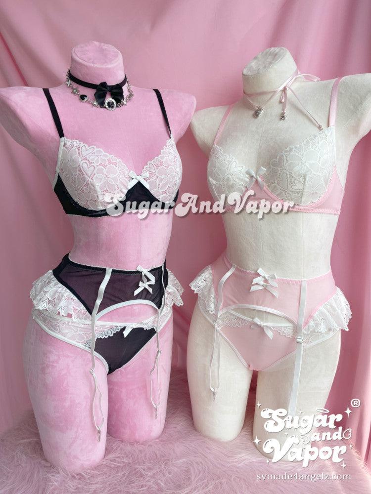 Saskia Cute Maid Lace Lingerie Set-Lingeries-SugarAndVapor