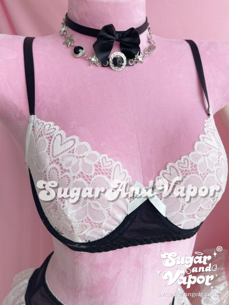 Saskia Cute Maid Lace Lingerie Set-Lingeries-SugarAndVapor