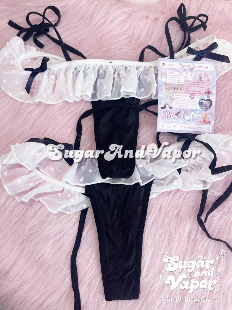 Sienna Lolita Lace-up Thong Panty-Lingeries-SugarAndVapor