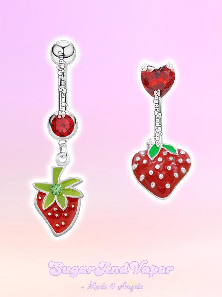 Strawberry Crush Belly Ring Duo-Belly Ring-SugarAndVapor