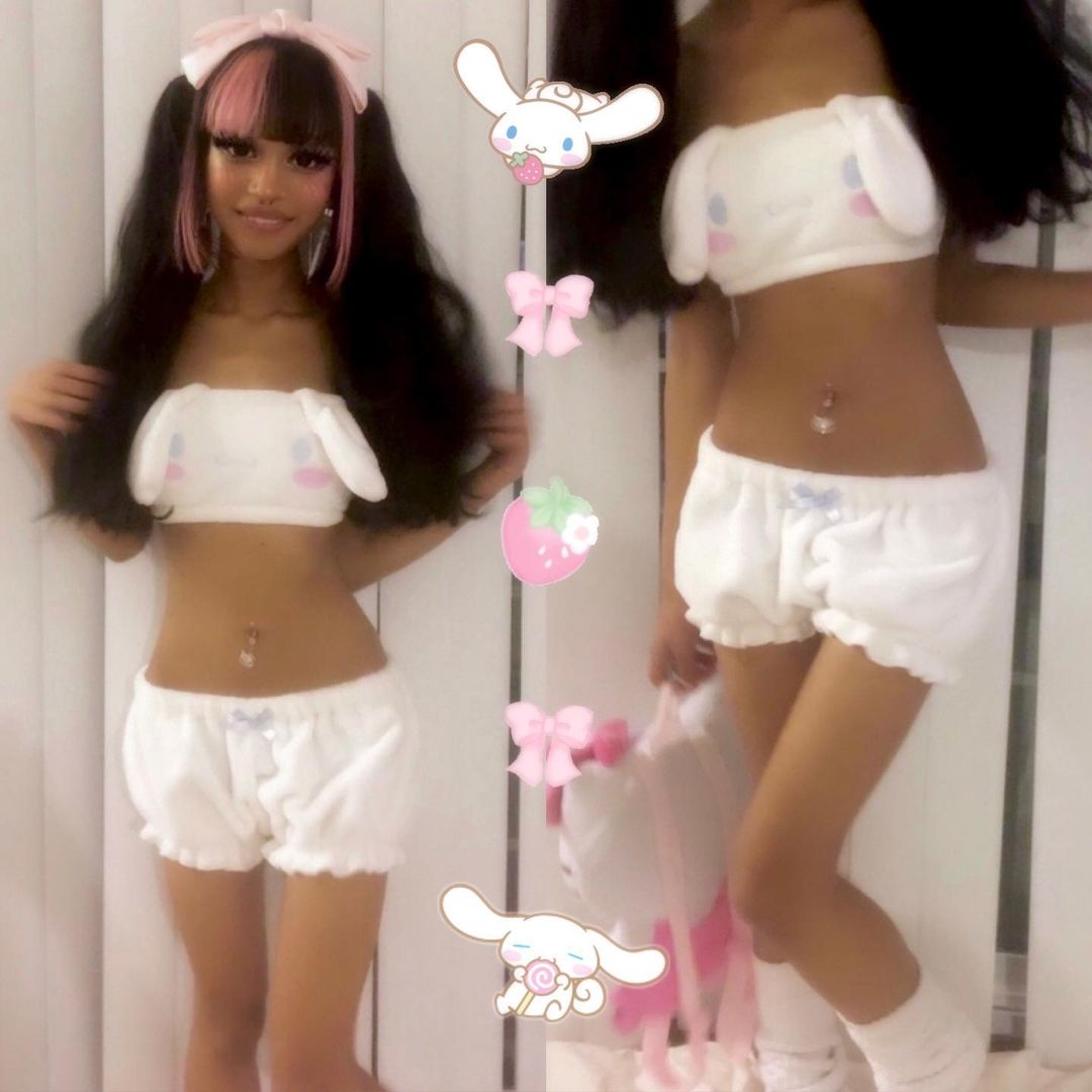 Sweet Devil Plush Pajama Set-Lingeries-SugarAndVapor