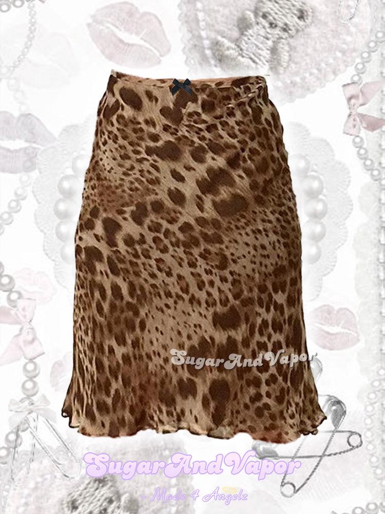 Talia Leopard Mesh Midi Skirt-Skirts-SugarAndVapor