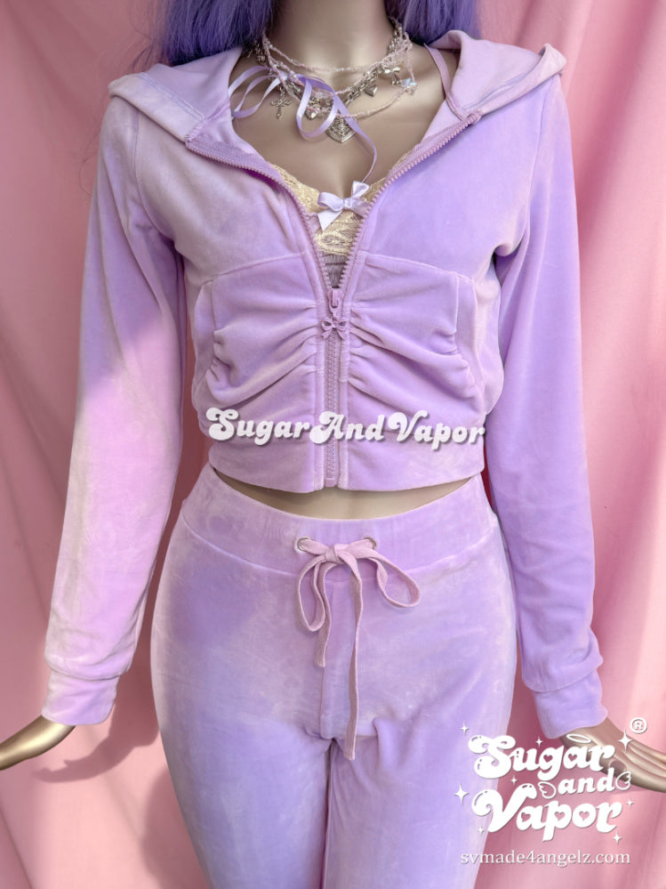 Tiana Luxe Velour 2 Pieces Pants Tracksuit Set-TOPS-SugarAndVapor