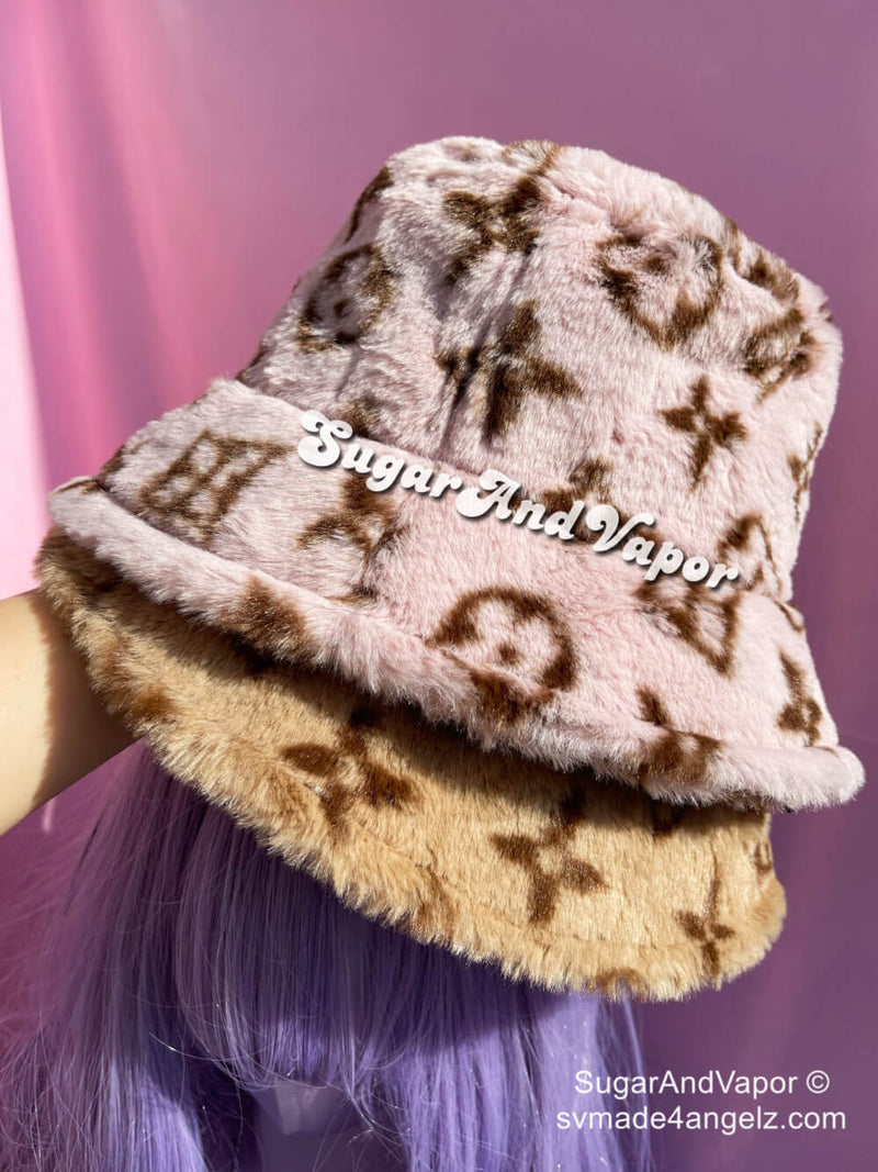 Vintage Floral Pattern Furry Bucket Hat – SugarAndVapor