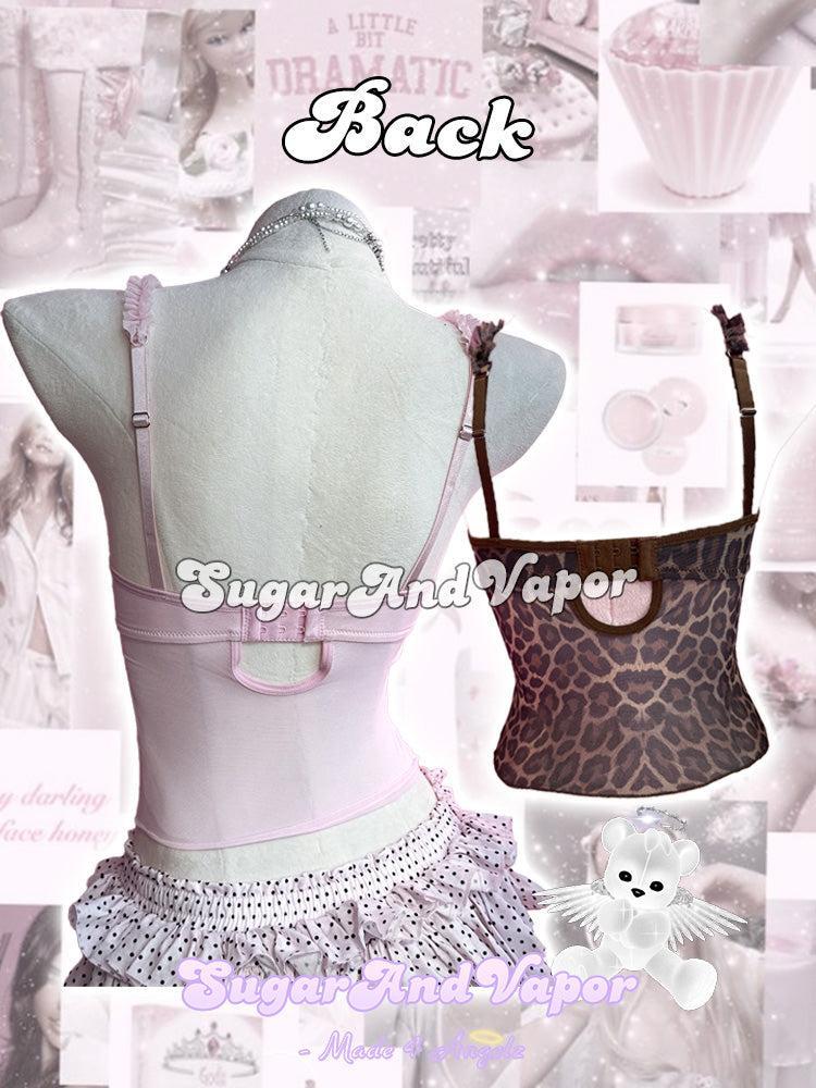 Xylia Y2K Mesh Ruffle Cami Strappy Top