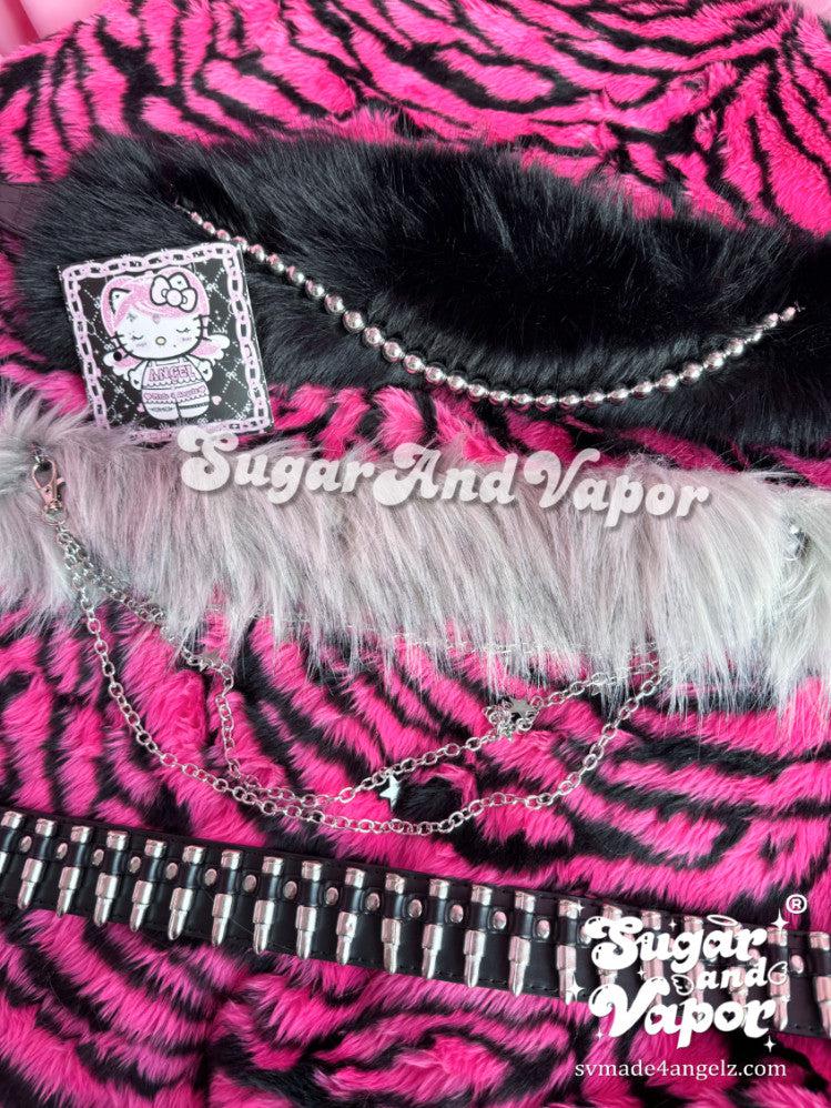 Y2K Dark Grunge Wild Luxe Fur Waist Belt Collection-BELTS-SugarAndVapor