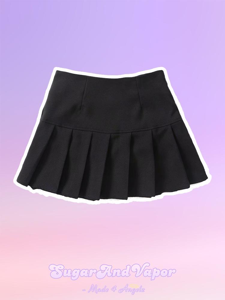 90s Spice Girl White Super Mini Tennis Skirt-Skirts-SugarAndVapor