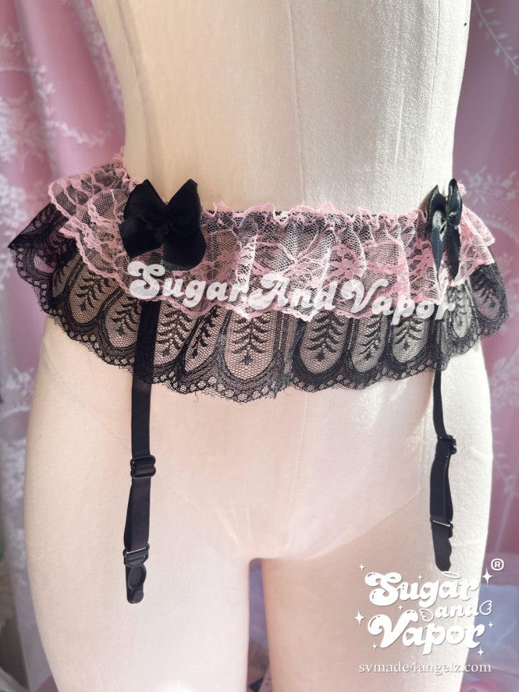 Alma Layered Lace Waist Garter-Lingeries-SugarAndVapor