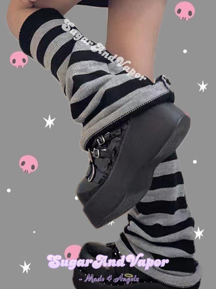 Thick Knitted Flared Leg Warmer For Women, Y2k Style With Elegant