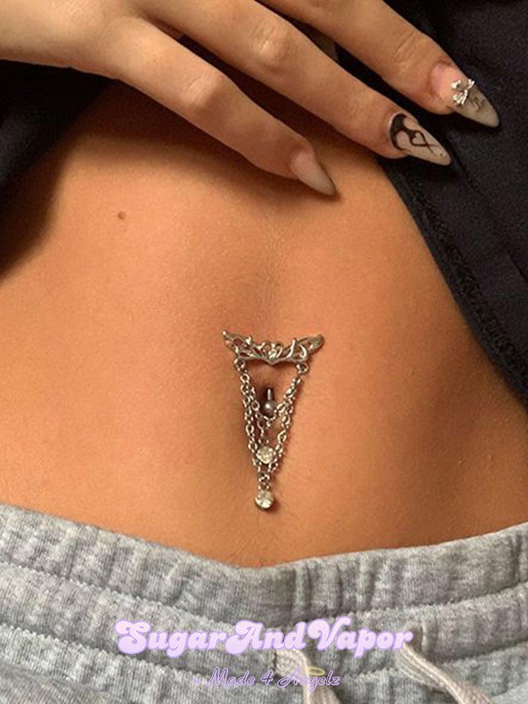 Amity Chains Top Mount Belly Ring-Belly Ring-SugarAndVapor