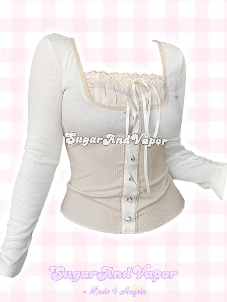 Anais Coquette Square Neck Top-TOPS-SugarAndVapor