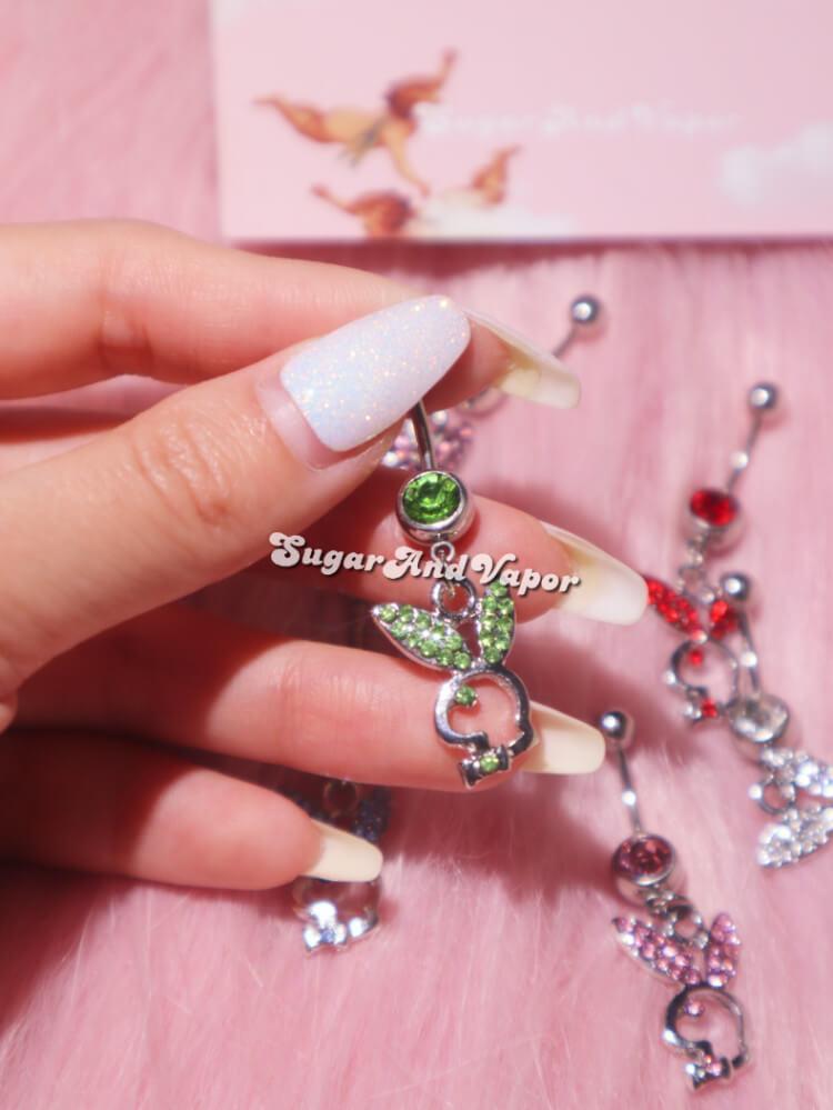 Bling Bunny Belly Ring-Belly Ring-SugarAndVapor