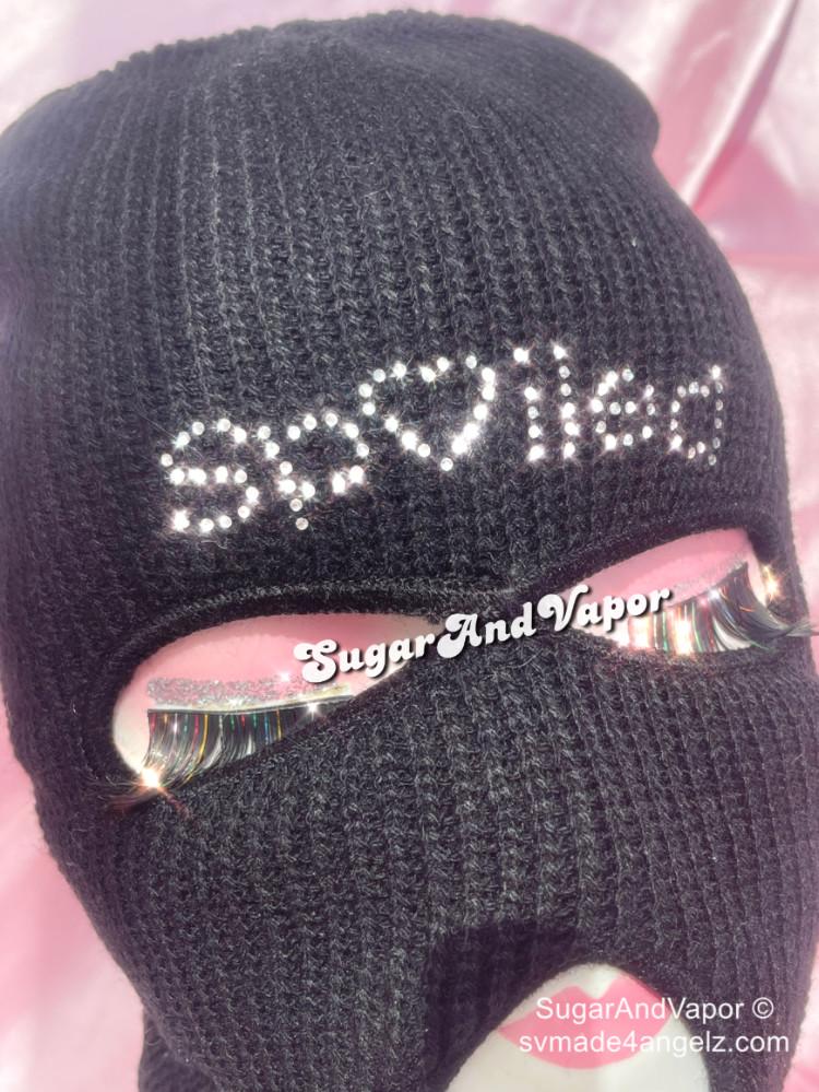 Bling Spoiled Knitted Ski Mask-Masks-SugarAndVapor