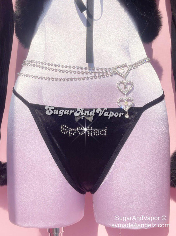 Bling Spolied Cute Thong Panty-Lingeries-SugarAndVapor