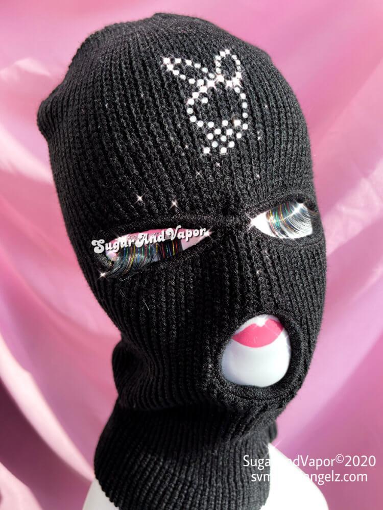 Custom Bling Y2K Decorated Knitted Ski Mask-Masks-SugarAndVapor