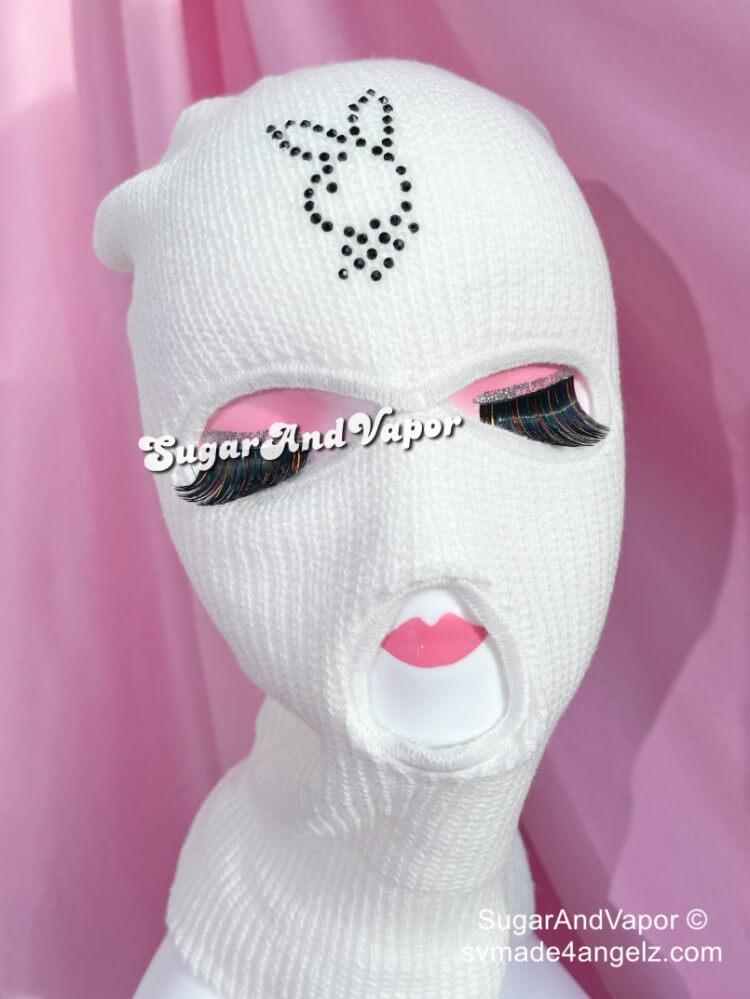 Custom Bling Y2K Decorated Knitted Ski Mask-Masks-SugarAndVapor