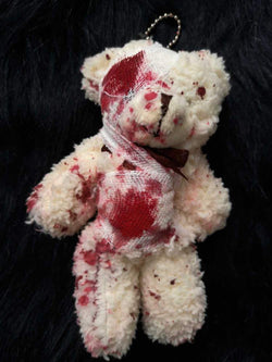 Vampire Bear Charm, Plush Bear Keychain, Halloween Bear