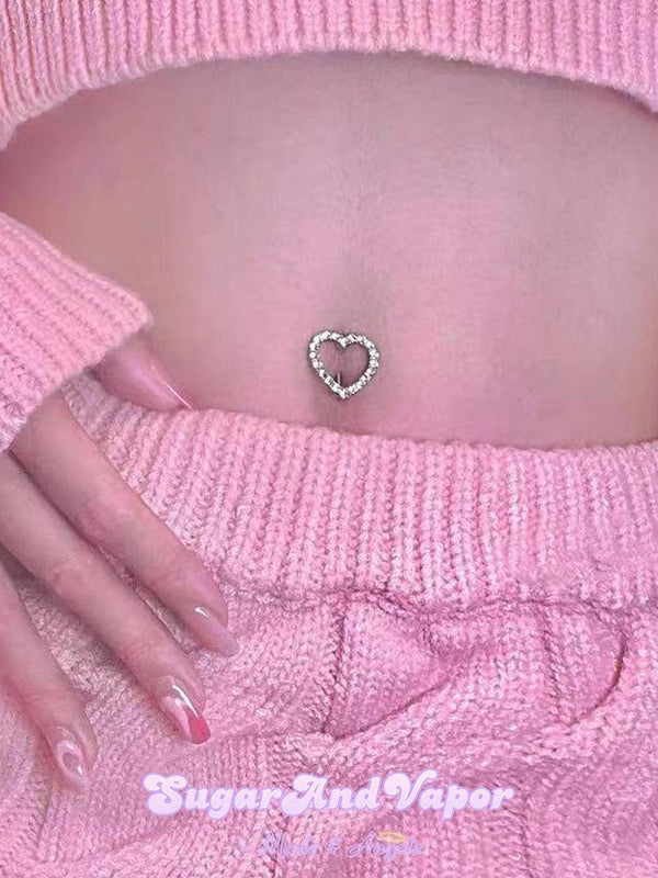 Gemma Cute Circle Round Crystal Belly Button Ring Stud – MyBodiArt