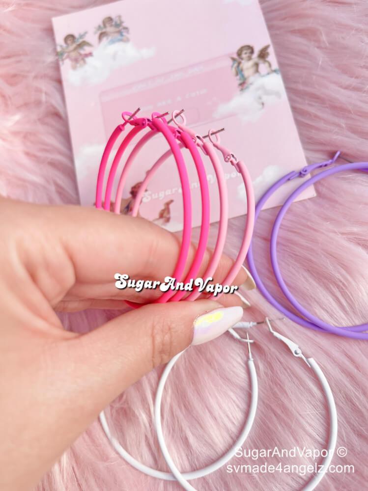 Candy Colorful Hoop Earrings-EARRINGS-SugarAndVapor