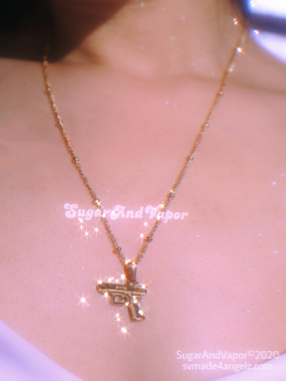 Custom Charms Gold Stainless Steel Necklace-NECKLACES-SugarAndVapor