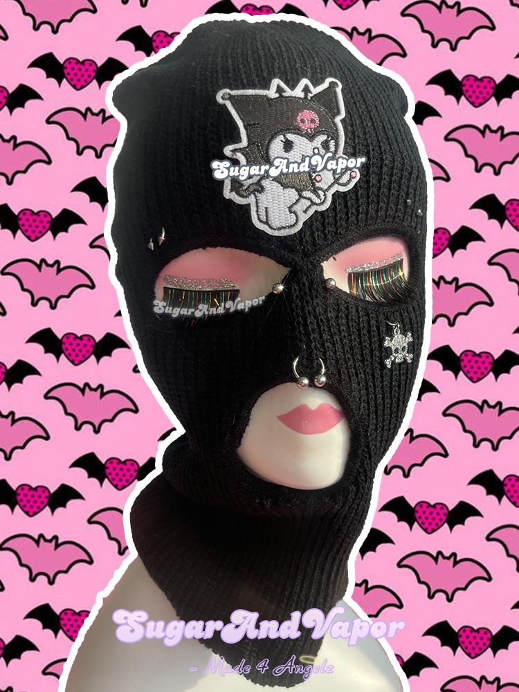 Custom Kawaii Face Piercings Ski Mask-Masks-SugarAndVapor