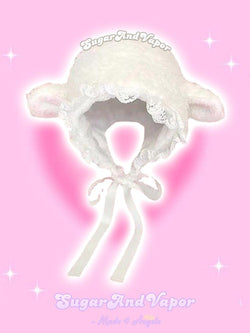 Cute Furry Lamb Lolita Hat-Hats-SugarAndVapor