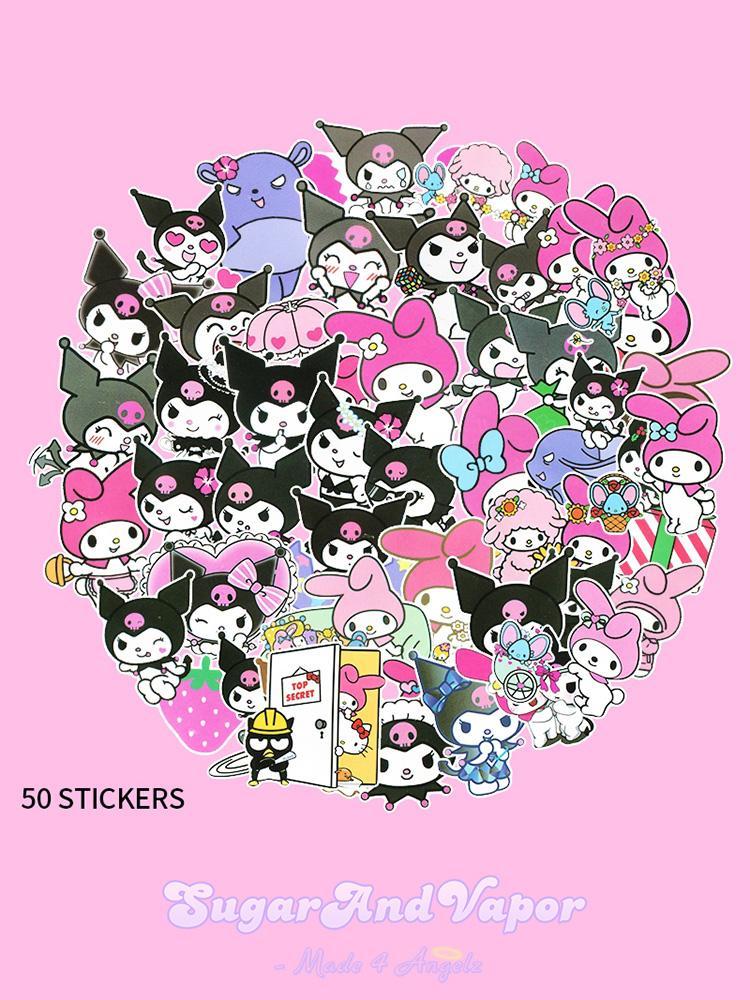 Cute Kuromi Waterproof Stickers Pack-Stickers-SugarAndVapor