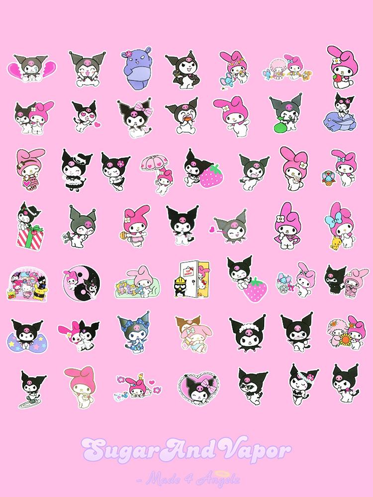 Cute Kuromi Waterproof Stickers Pack-Stickers-SugarAndVapor