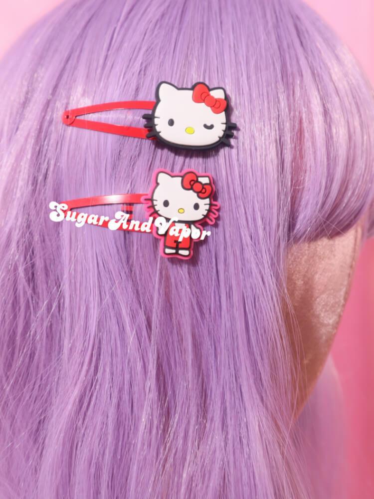 Cute Y2K Red Kitty Hair Clips-Hair Accessories-SugarAndVapor