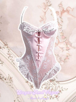 Eleanor See-through Lace Bodysuit Lingerie – SugarAndVapor