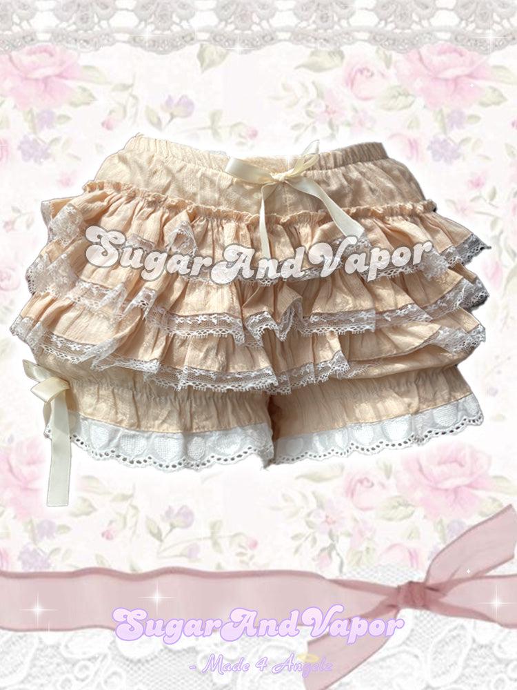 Elise Peanut Butter Flared Mini Skort-Skirts-SugarAndVapor