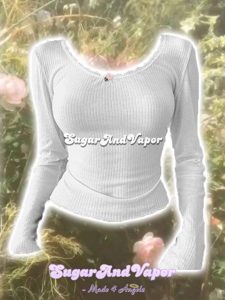 Elyna Girly Long Sleeve Tee-TOPS-SugarAndVapor