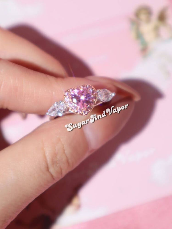 GIANA Angel Heart Luxury Crystals Ring-Rings-SugarAndVapor