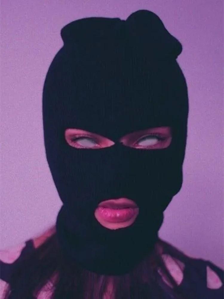 Grunge Solid Color Knitted Ski Mask-Masks-SugarAndVapor